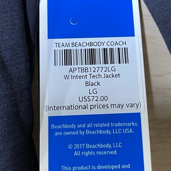 Beachbody Coach Black Tech Jacket Size L - Picture 3 of 6
